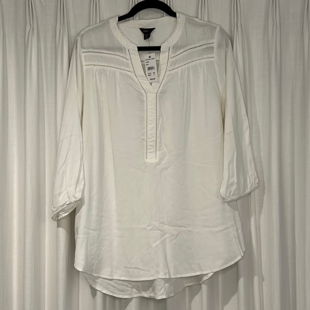 Intro. White Eyelet Blouse